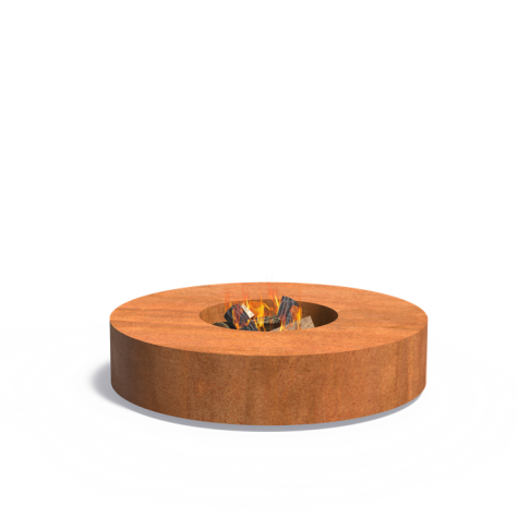 Round firetable in CorTen steel