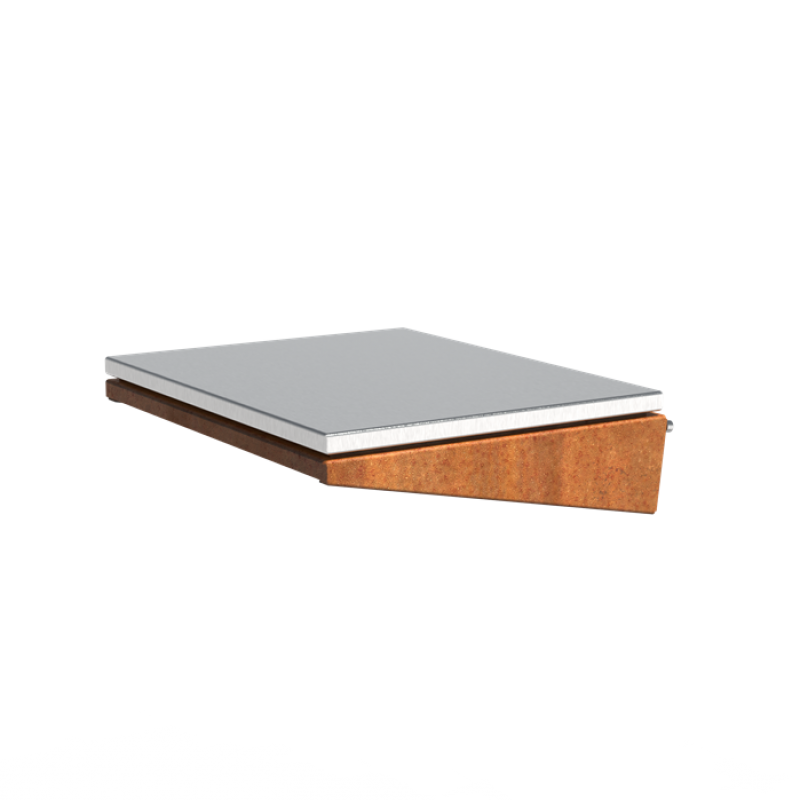 BRASERO / PLANCHA EN ACIER CORTEN H 110 x DIAM 90 CM