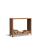 Rangements pour bûches design en acier corten