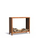 Rangements pour bûches design en acier CorTen