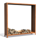 Rangements pour bûches design en acier corten