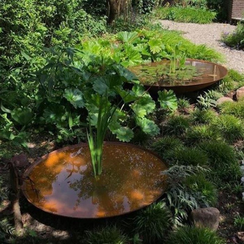 Fontaine Bassin Corten Pierre Naturelle et Béton Fibré