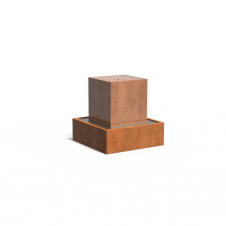 Des fontaines élégantes et intemporelles en acier corten