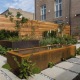 Pièces d'eau élégantes en acier corten