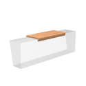 Rounded-edge seats for retaining walls