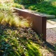 Outdoor partition walls in CorTen steel