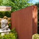 Outdoor partition walls in CorTen steel