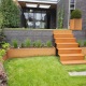 Outdoor stairs in CorTen steel