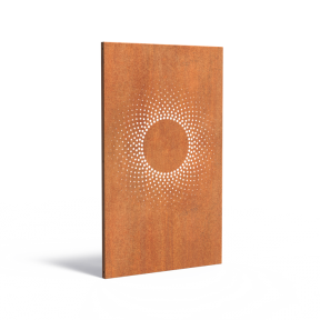 Decorative panels with abstract design in CorTen steel