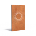 Decorative panels with abstract design in CorTen steel