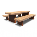 Rectangular picnic table