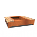 Jardinière basse avec double assise
