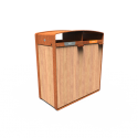 Double bin in wood and CorTen steel