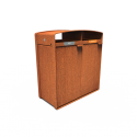 Double bin in CorTen steel