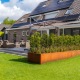 Bacs pour plantes L en acier CorTen