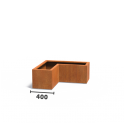 L planters in CorTen steel