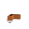 L planters in CorTen steel