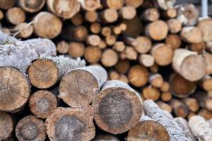 Ranger des bûches de bois dans un rangement en acier CorTen proposé par So Corten.